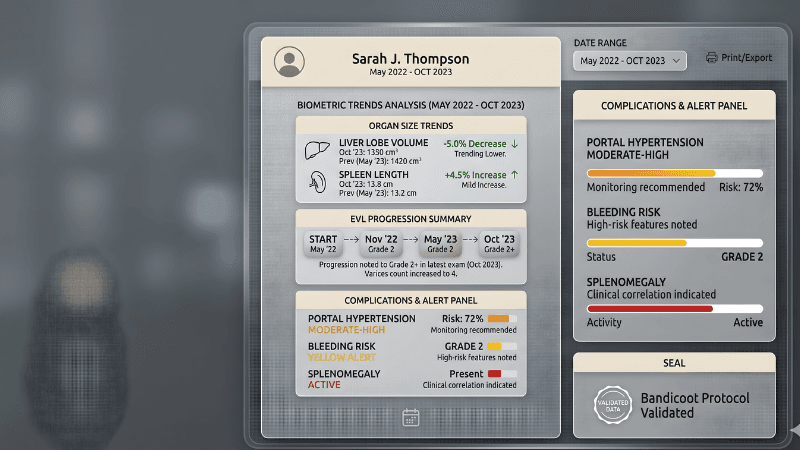 Imaging & Complications Tracking feature screenshot