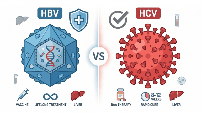 Hepatitis B vs Hepatitis C: Key Differences in Symptoms, Treatment, and Monitoring